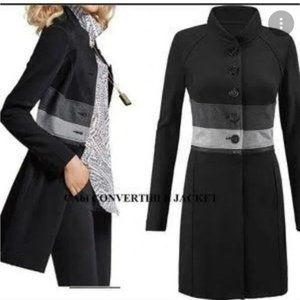 Cabi 3176 Convertible Zip Off Jacket/Coat Black